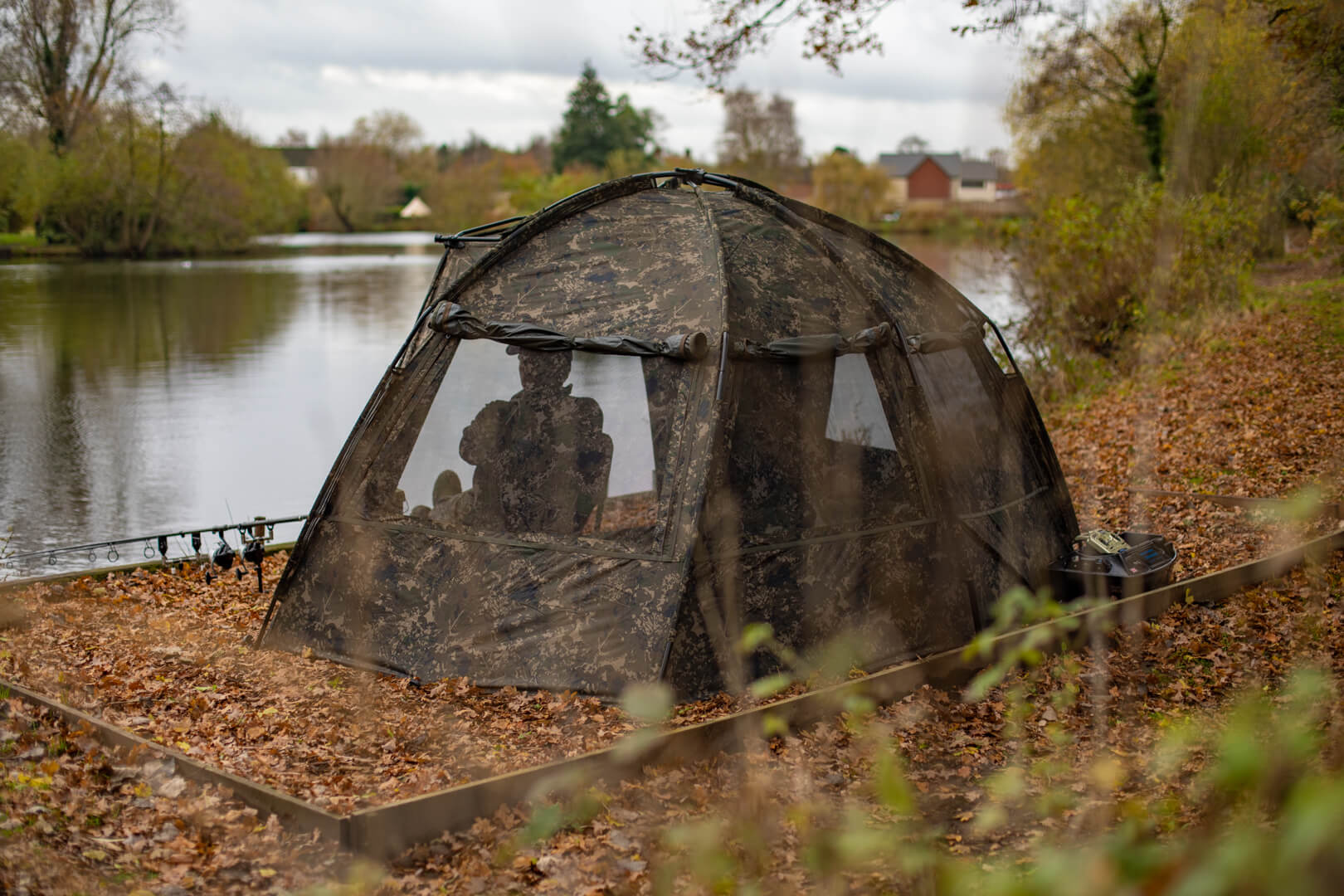 Camp de camping en trois parties